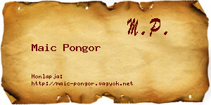 Maic Pongor névjegykártya